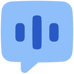 Voice Mail Bubble Square Icon from Plump Flat Set