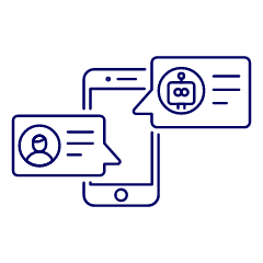Chatting With Bot 2 Illustration from UX Line Set