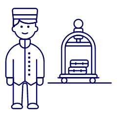 Bellboy Trolley 1 Illustration from UX Line Set