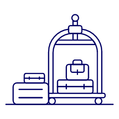 Trolley Baggage Illustration from UX Line Set