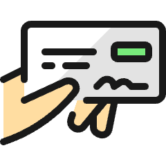 Check Payment Give Icon from Ultimate Colors Set