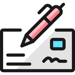 Check Payment Sign Icon from Ultimate Colors Set