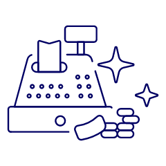 Cash Register Illustration from UX Line Set