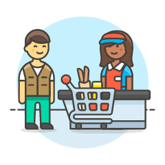 Cashier Checkout 2 Illustration from UX Colors Set