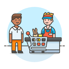 Cashier Checkout 3 Illustration from UX Colors Set