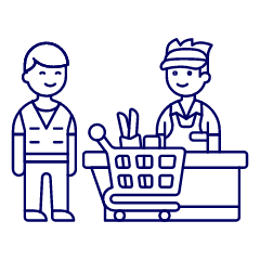 Cashier Checkout 3 Illustration from UX Line Set