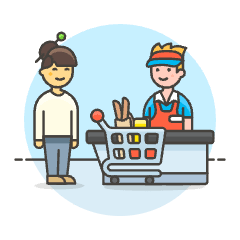 Cashier Checkout 6 Illustration from UX Colors Set