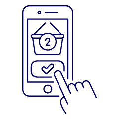 Shopping Phone App 1 Illustration from UX Line Set