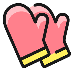 Chef Gear Gloves Icon from Ultimate Colors Set