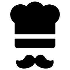 Chef Gear Hat Moustache Icon from Ultimate Bold Set