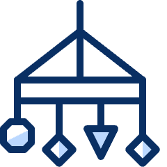 Baby Hanging Toy Icon from Cyber Duotone Set