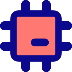 Computer Chip 1 Icon from Core Pop Set