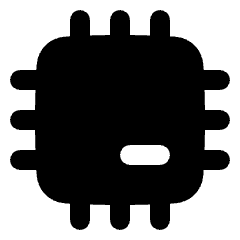 Computer Chip 1 Icon from Plump Solid Set