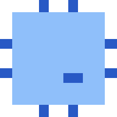 Computer Chip 1 Icon from Sharp Flat Set