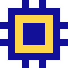 Computer Chip 1 Icon from Sharp Pop Set