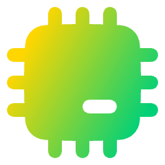Computer Chip 1 Icon from Plump Gradient Set