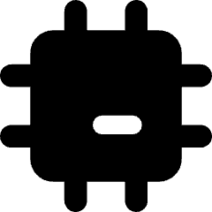 Computer Chip 1 Icon from Core Solid Set