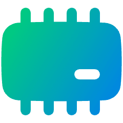 Computer Chip 2 Icon from Plump Gradient Set
