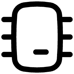 Computer Chip 2 Icon from Flex Line Set