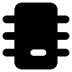 Computer Chip 2 Icon from Core Solid Set