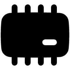 Computer Chip 2 Icon from Plump Solid Set