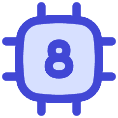 Computer Chip Eight Core Icon from Flex Duo Set