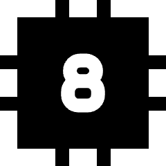 Computer Chip Eight Core Icon from Sharp Solid Set