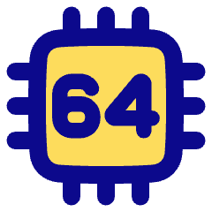 Computer Chip Sixty Four Core Icon from Plump Pop Set