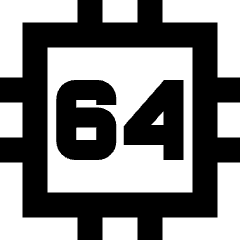 Computer Chip Sixty Four Core Icon from Sharp Remix Set