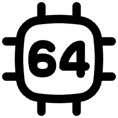 Computer Chip Sixty Four Core Icon from Flex Line Set