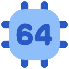 Computer Chip Sixty Four Core Icon from Flex Flat Set