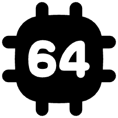 Computer Chip Sixty Four Core Icon from Flex Solid Set