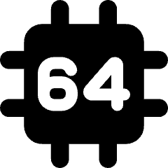 Computer Chip Sixty Four Core Icon from Core Solid Set