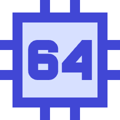 Computer Chip Sixty Four Core Icon from Sharp Duo Set