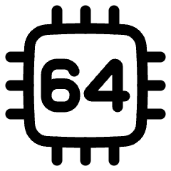 Computer Chip Sixty Four Core Icon from Plump Line Set