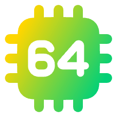 Computer Chip Sixty Four Core Icon from Plump Gradient Set
