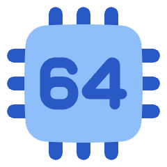 Computer Chip Sixty Four Core Icon from Plump Flat Set