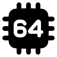 Computer Chip Sixty Four Core Icon from Plump Solid Set