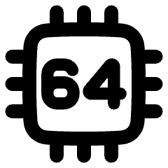 Computer Chip Sixty Four Core Icon from Plump Remix Set