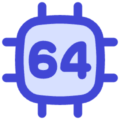 Computer Chip Sixty Four Core Icon from Flex Duo Set