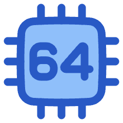 Computer Chip Sixty Four Core Icon from Plump Duo Set