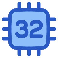 Computer Chip Thirty Two Core Icon from Plump Duo Set