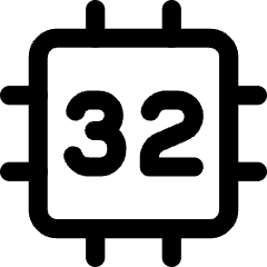 Computer Chip Thirty Two Core Icon from Core Line Set