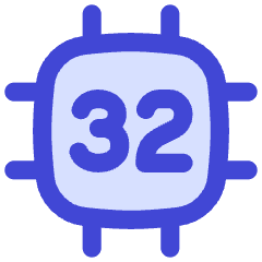 Computer Chip Thirty Two Core Icon from Flex Duo Set