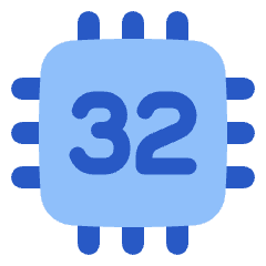 Computer Chip Thirty Two Core Icon from Plump Flat Set