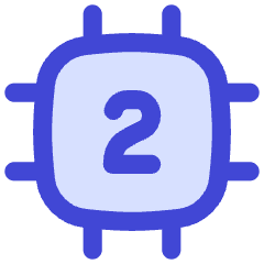 Computer Chip Two Core Icon from Flex Duo Set