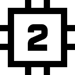 Computer Chip Two Core Icon from Sharp Line Set