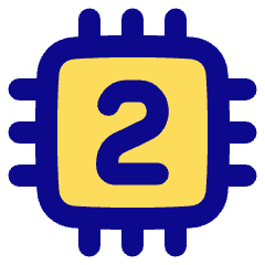 Computer Chip Two Core Icon from Plump Pop Set
