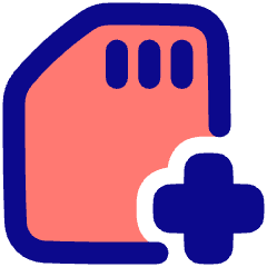 Sd Card Add Plus Icon from Plump Pop Set