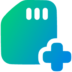 Sd Card Add Plus Icon from Plump Gradient Set